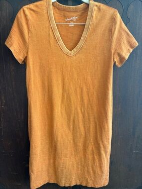 Universal Thread Rust Orange V-Neck Mini Dress Sz S